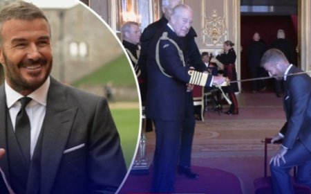 PHOTOS: Beckham Knighted by King Charles at Windsor Castle
