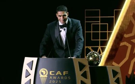 Morocco’s Hakimi clinches 2025 CAF African Footballer of the Year