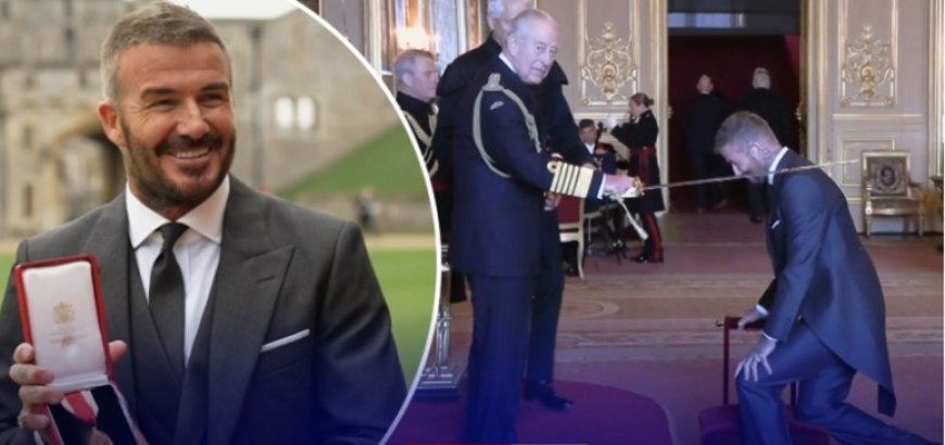 PHOTOS: Beckham Knighted by King Charles at Windsor Castle