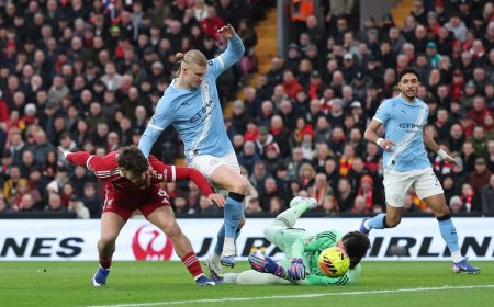 Haaland's late penalty seals dramatic Anfield win, keeping Premier League hopes alive
