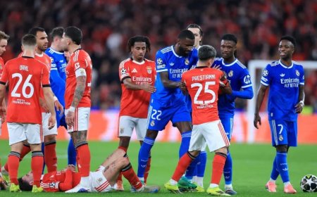 Vinícius faces racism in Real Madrid’s Champions League clash against Benfica (Photos)