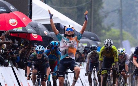 Tour du Rwanda 2026: Itamar Einhorn yegukanye Etape ya mbere yasorejwe mu kivunge (Amafoto)