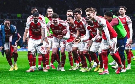 Premier League: Eze, Gyokores inspires Arsenal to Five-Point lead in North London Derby