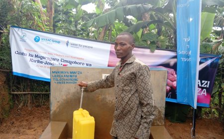 Nyamagabe: Water for People Rwanda yubakiye abaturage barenga 2000 umuyoboro w’amazi meza