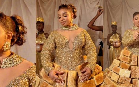 AMAFOTO: Queen Mercy yaserukanye muri AMVCA Awards Ikanzu ikoze mu Migati 500