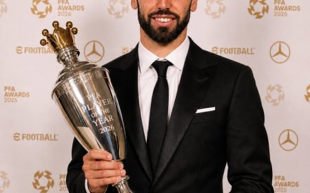 Bruno Fernandes named 2025–26 Premier League Player of the Season