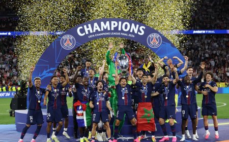 PSG beat Arsenal on penalties to win UEFA champions league title (Photos)