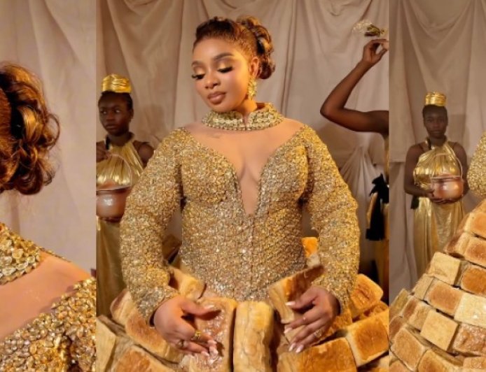 AMAFOTO: Queen Mercy yaserukanye muri AMVCA Awards Ikanzu ikoze mu Migati 500