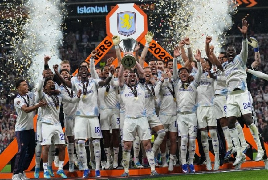 PHOTOS: Aston Villa beat SC Freiburg to lift Europa League trophy
