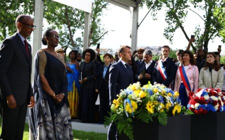 PHOTOS: Macron, Kagame unveil Genocide against the Tutsi Memorial in Paris
