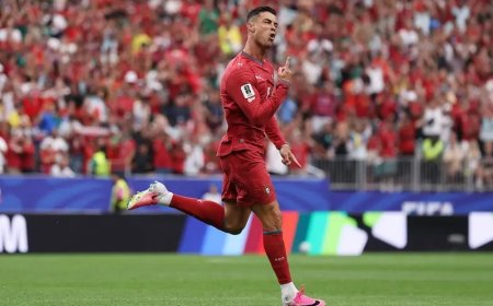 Ronaldo brace leads Portugal rout as Uzbekistan fall in Houston