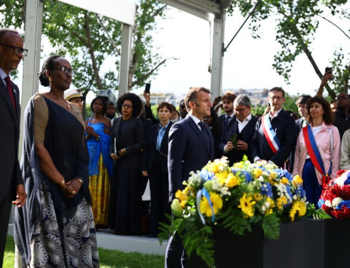 PHOTOS: Macron, Kagame unveil Genocide against the Tutsi Memorial in Paris