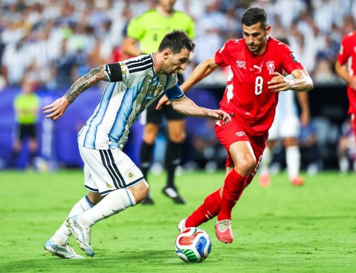 Argentina overcome Switzerland in extra time to set Up England semi-final (Photos)