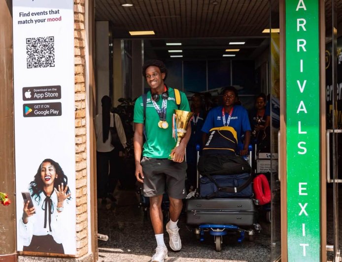 Rwanda U18 Basketball teams return home after historic Zone 5 success (Photos)