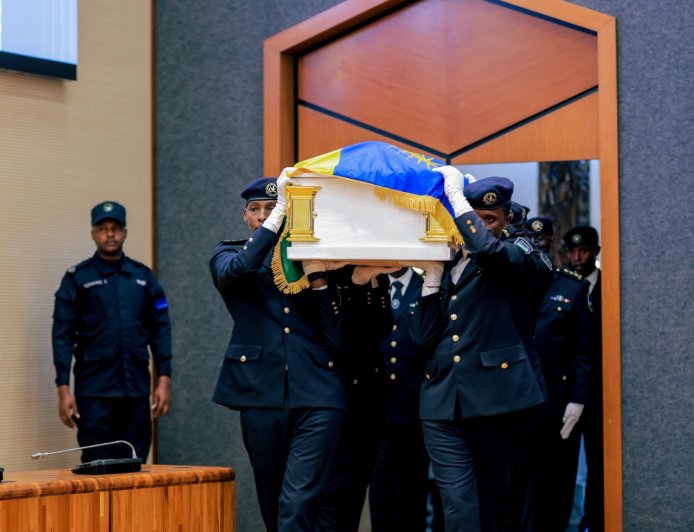 PHOTOS: Kagame pays tribute to Donatille Mukabalisa at State Funeral