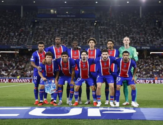PHOTOS: PSG beat Aston Villa 2-1 to retain UEFA Super Cup in Salzburg