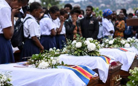 DR Congo: Bukavu buries schoolchildren killed in deadly fire (Photos)