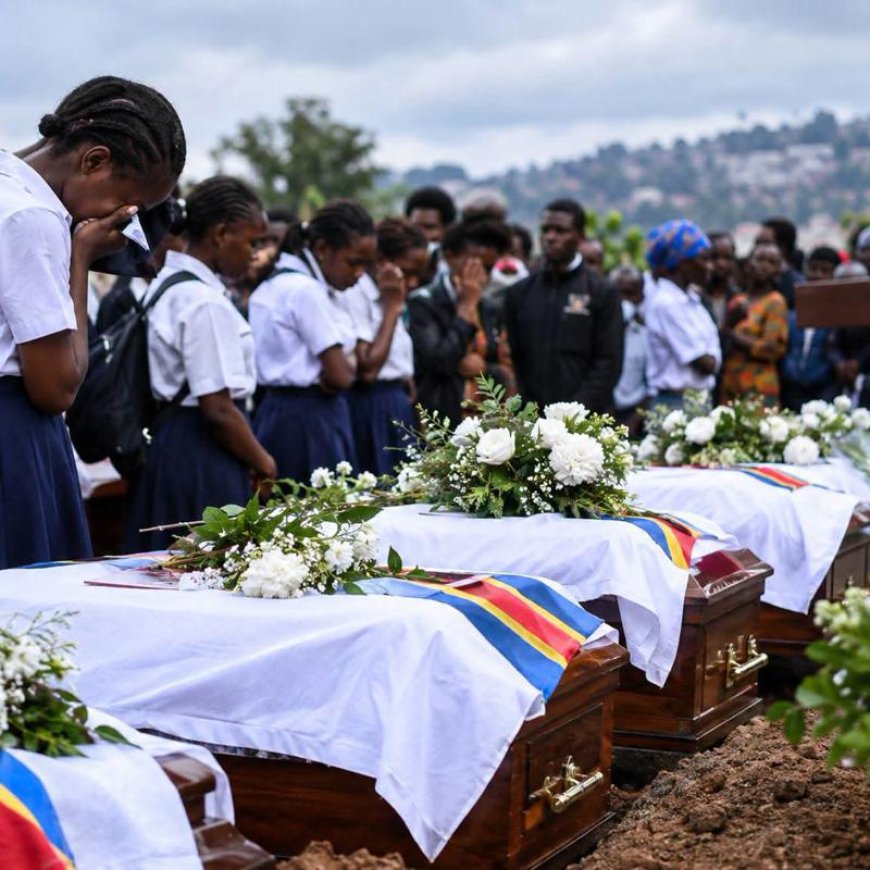 DR Congo: Bukavu buries schoolchildren killed in deadly fire (Photos)