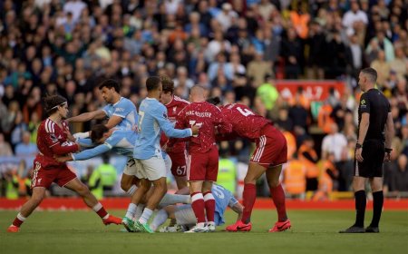 Manchester City thrash 10-Man Liverpool 3-0 at Anfield (Photos)
