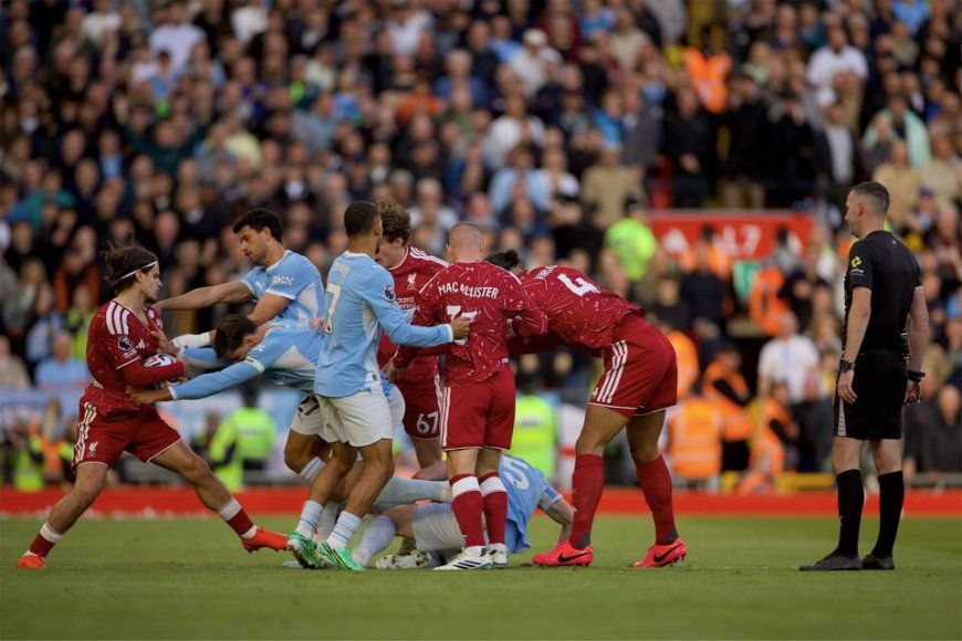 Manchester City thrash 10-Man Liverpool 3-0 at Anfield (Photos)
